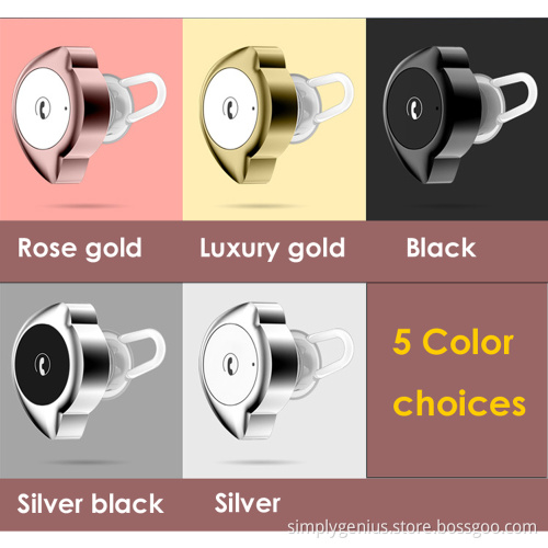 super mini mono bluetooth stereo metal headset